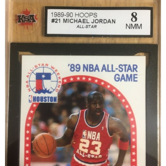 1989 Hoops Michael Jordan All Star #21 KSA 8 NMM - Picture 2 of 6